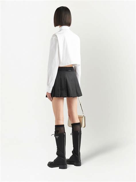 prada pleated mini skirt.